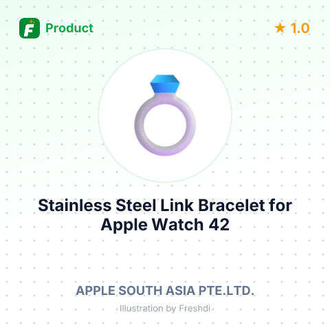 Stainless Steel Link Bracelet for Apple Watch 42 – summary card, no photo uploaded yet