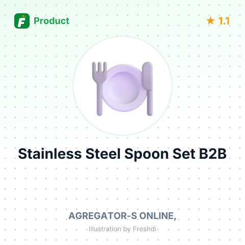 Stainless Steel Long Handle Coffee and Ice Cream Spoon Set – summary card, no photo uploaded yet