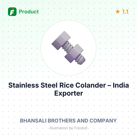 Stainless Steel Rice Colander – summary card, no photo uploaded yet