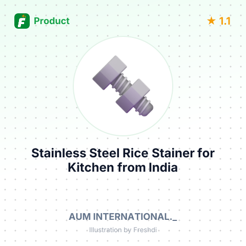 Stainless Steel Rice Stainer for Kitchen – summary card, no photo uploaded yet