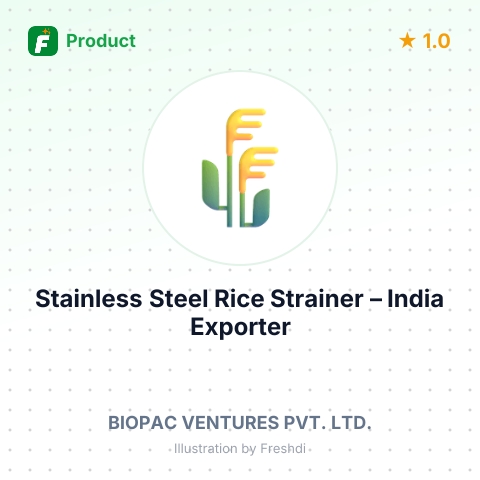 Stainless Steel Rice Strainer – summary card, no photo uploaded yet