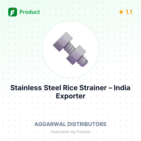 Stainless Steel Rice Strainer – summary card, no photo uploaded yet