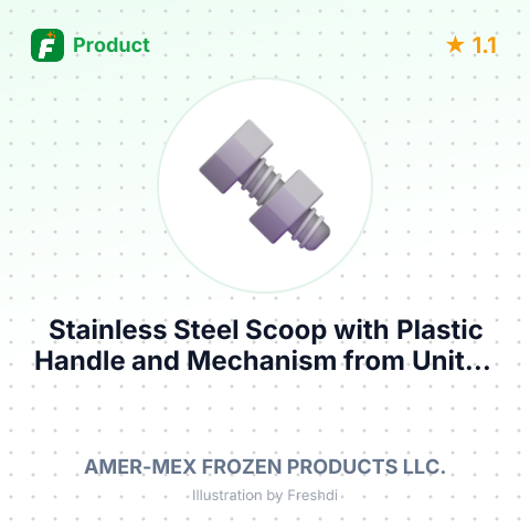 Stainless Steel Scoop with Plastic Handle and Mechanism – summary card, no photo uploaded yet