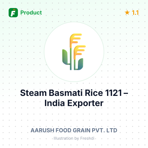 Steam Basmati Rice 1121 – summary card, no photo uploaded yet