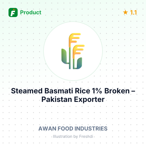 Steamed Basmati Rice 1% Broken – summary card, no photo uploaded yet