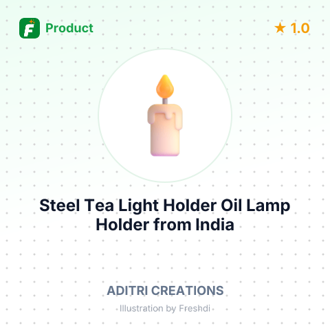 Steel Tea Light Holder Oil Lamp Holder – summary card, no photo uploaded yet