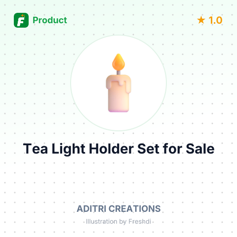 Steel Tea Light Holder (Set of 2) – summary card, no photo uploaded yet
