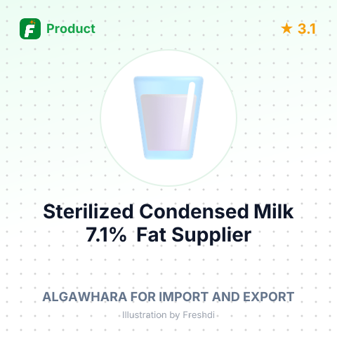 Sterilized Condensed Milk 7.1% Fat – summary card, no photo uploaded yet