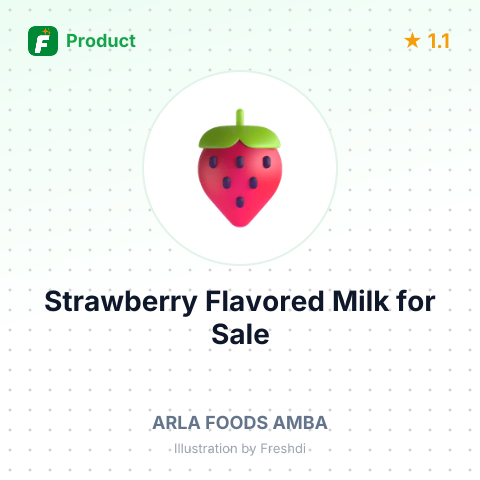 Strawberry Flavored UHT Milk 1.5% Fat – summary card, no photo uploaded yet