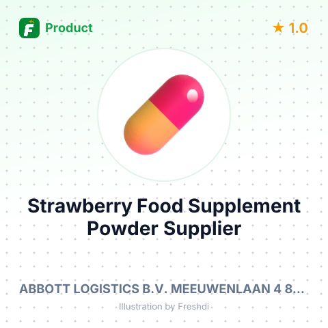 Strawberry Food Supplement Powder – summary card, no photo uploaded yet
