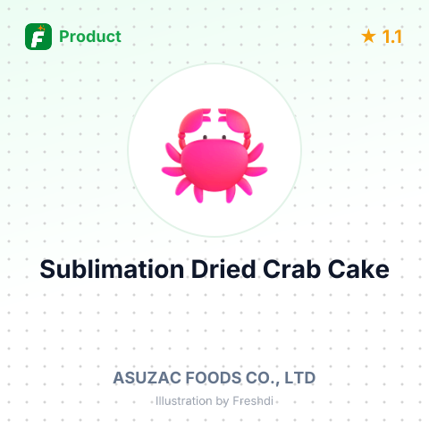 Sublimation Dried Crab Cake – summary card, no photo uploaded yet