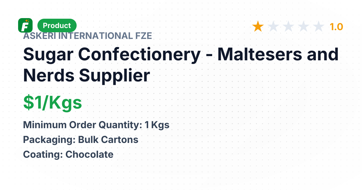 Sugar Confectionery - Maltesers and Nerds – product summary card, no photo uploaded yet