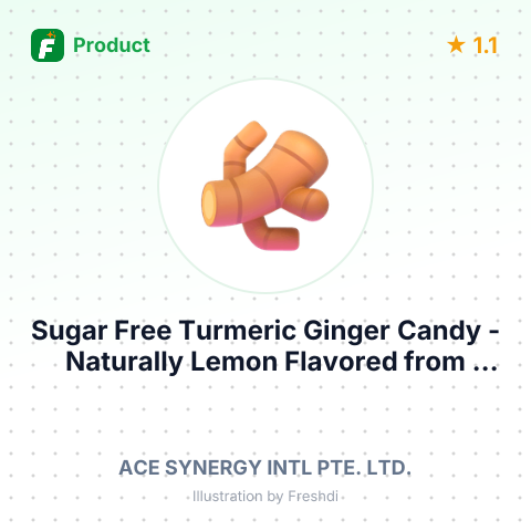 Sugar Free Turmeric Ginger Candy - Naturally Lemon Flavored – product summary card, no photo uploaded yet