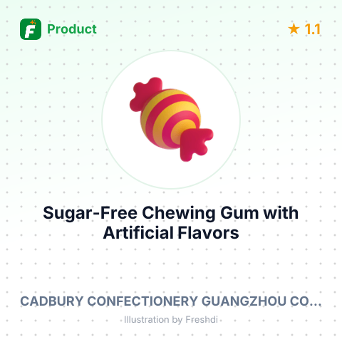 Sugar-Free Chewing Gum with Artificial Flavors – summary card, no photo uploaded yet