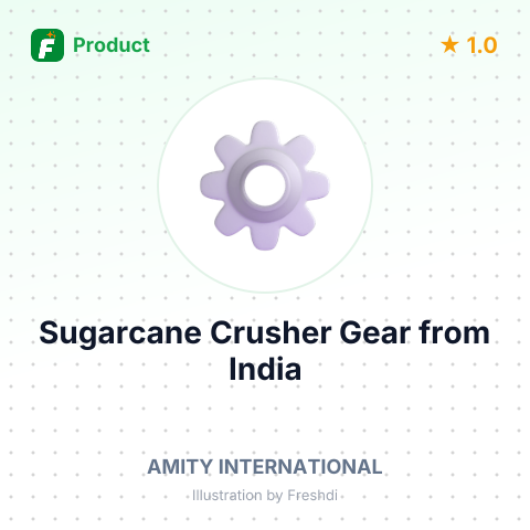 Sugarcane Crusher Gear – summary card, no photo uploaded yet