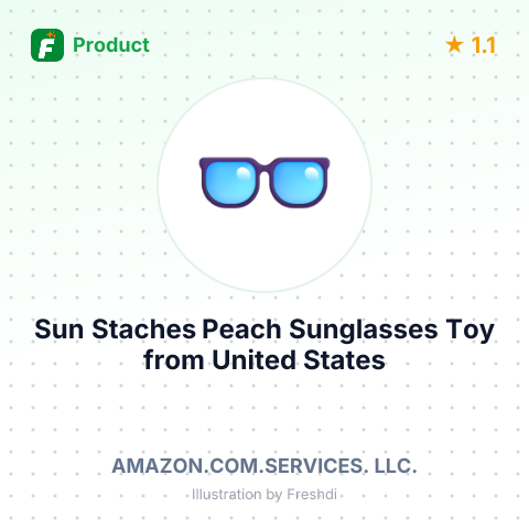 Sun Staches Peach Sunglasses Toy – summary card, no photo uploaded yet