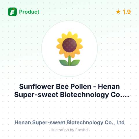 Sunflower Bee Pollen – summary card, no photo uploaded yet