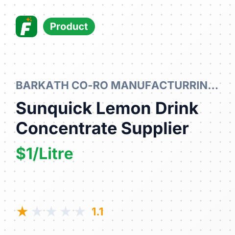 Sunquick Lemon Drink Concentrate – summary card, no photo uploaded yet