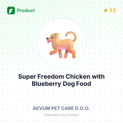 Super Freedom Chicken with Blueberry Dog Food – summary card, no photo uploaded yet