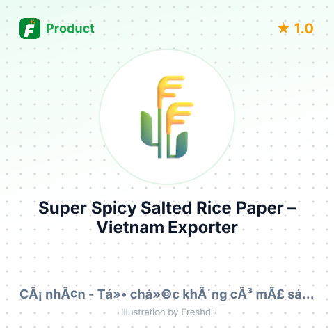 Super Spicy Salted Rice Paper – summary card, no photo uploaded yet