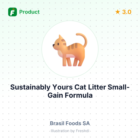 Sustainably Yours Cat Litter Small-Gain Formula – summary card, no photo uploaded yet