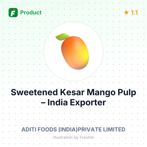 Sweetened Kesar Mango Pulp – summary card, no photo uploaded yet