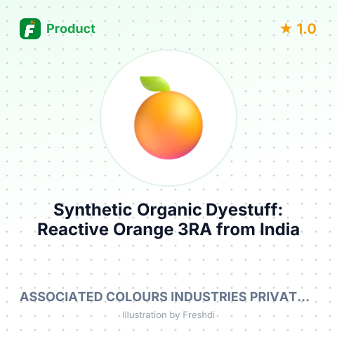 Synthetic Organic Dyestuff: Reactive Orange 3RA – summary card, no photo uploaded yet