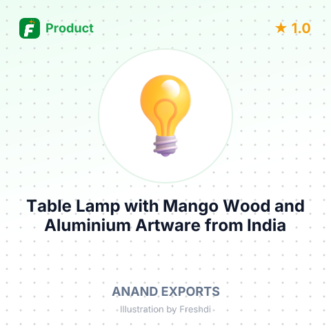 Table Lamp with Mango Wood and Aluminium Artware – summary card, no photo uploaded yet