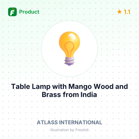 Table Lamp with Mango Wood and Brass – summary card, no photo uploaded yet