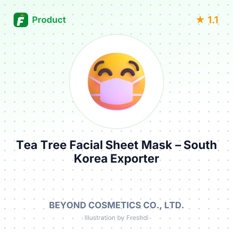 Tea Tree Facial Sheet Mask – summary card, no photo uploaded yet