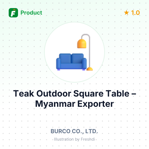 Teak Outdoor Square Table – summary card, no photo uploaded yet