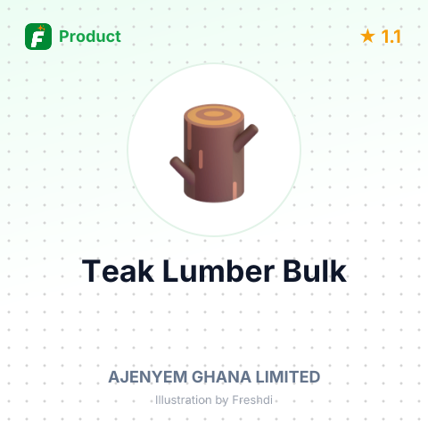Teak Rough Square Lumber – summary card, no photo uploaded yet