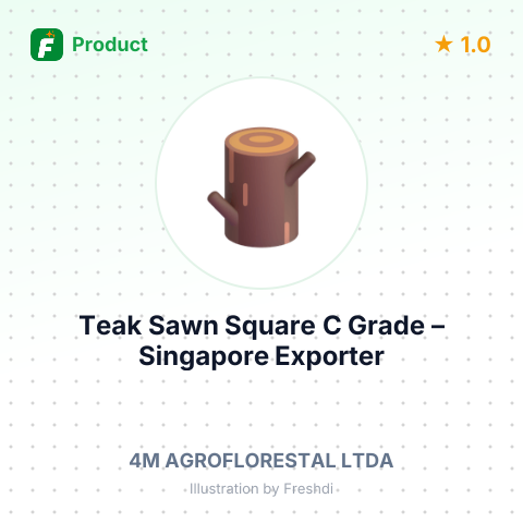 Teak Sawn Square C Grade – product summary card, no photo uploaded yet
