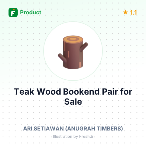 Teak Wood Bookend Pair – summary card, no photo uploaded yet