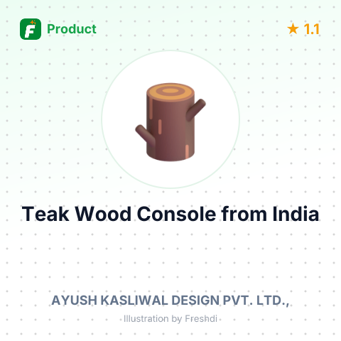 Teak Wood Console – summary card, no photo uploaded yet
