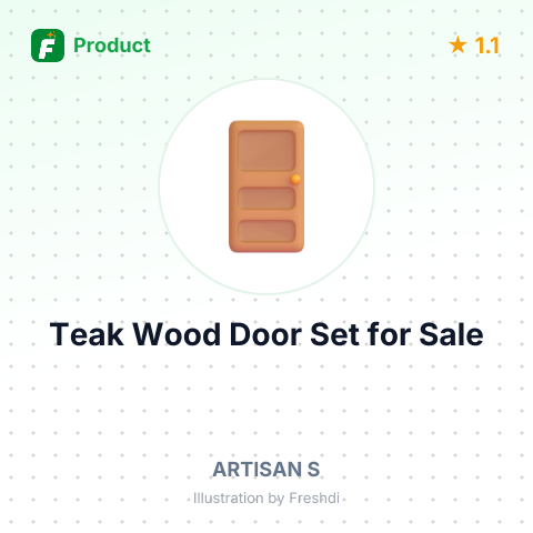Teak Wood Door Set – summary card, no photo uploaded yet