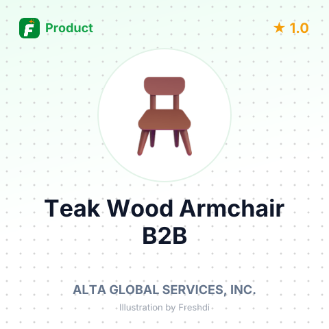 Teak Wood Frame Armchair – summary card, no photo uploaded yet