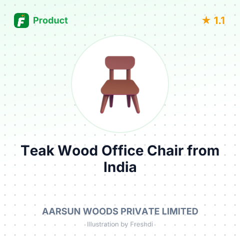 Teak Wood Office Chair – summary card, no photo uploaded yet