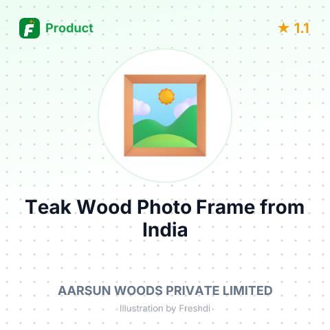 Teak Wood Photo Frame – summary card, no photo uploaded yet