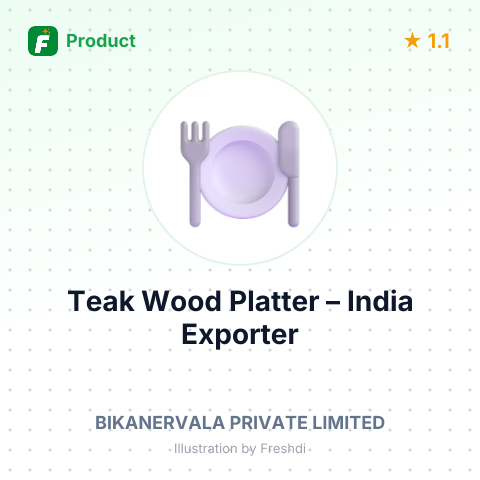 Teak Wood Platter – summary card, no photo uploaded yet