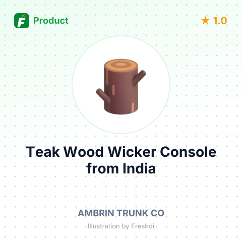 Teak Wood Wicker Console – summary card, no photo uploaded yet