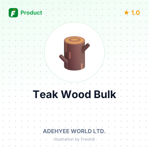 Teak Wood in the Rough – product summary card, no photo uploaded yet