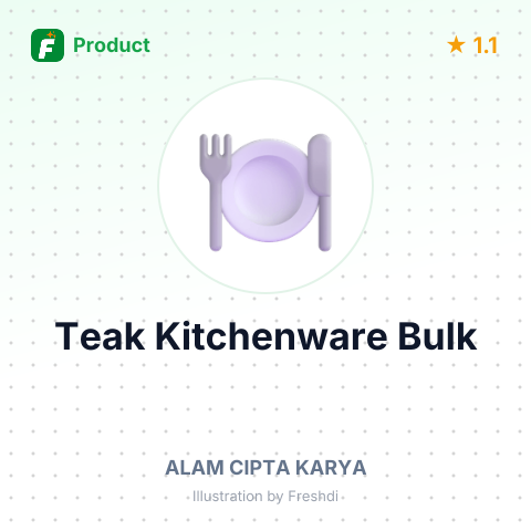 Teak Wooden Kitchenware Set – summary card, no photo uploaded yet