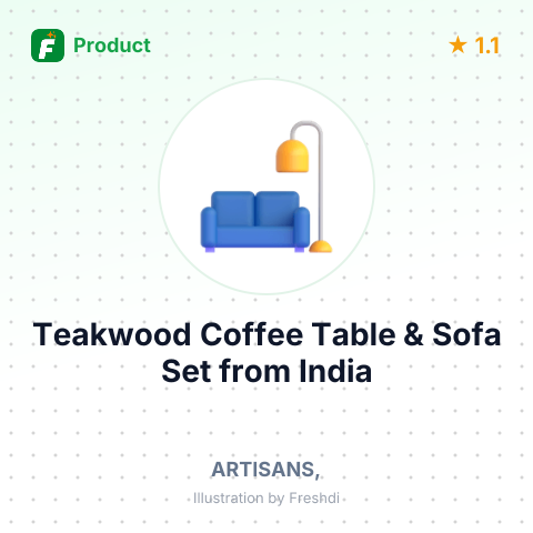 Teakwood Coffee Table & Sofa Set – summary card, no photo uploaded yet