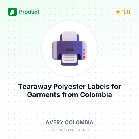 Tearaway Polyester Labels for Garments – summary card, no photo uploaded yet