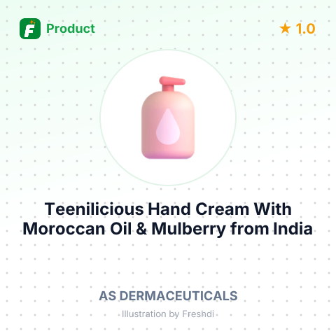 Teenilicious Hand Cream With Moroccan Oil & Mulberry – summary card, no photo uploaded yet