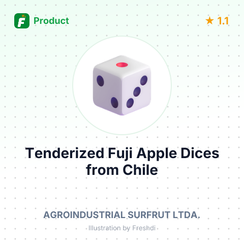 Tenderized Fuji Apple Dices – summary card, no photo uploaded yet