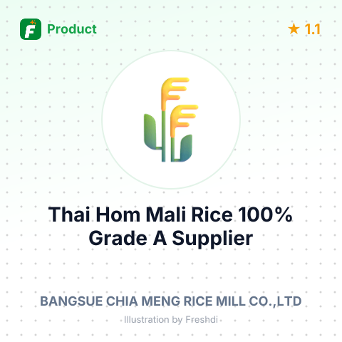 Thai Hom Mali Rice 100% Grade A – summary card, no photo uploaded yet