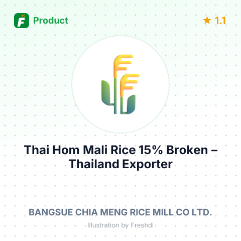 Thai Hom Mali Rice 15% Broken – summary card, no photo uploaded yet