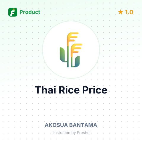 Thai Hom Mali Rice – product summary card, no photo uploaded yet